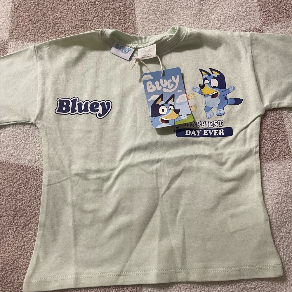 Zara Kids Bluey Graphic Tee - blue